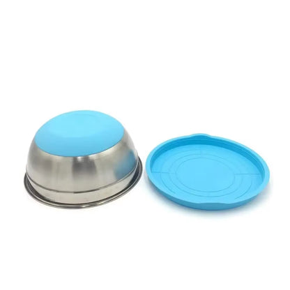 7 Colors Stainless Steel Mixing Bowl with Lid Home Kitchen Egg Mixer Salad Bowls Non-Slip Silicone Bottom Food Storage Bowl Set