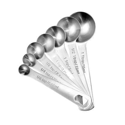 304 Stainless Steel Measuring Spoon Measuring Cup with Graduated Meter Salt Spoon Milk Powder Baking Weighing Seasoning Tool