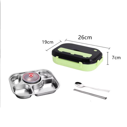 304 Stainless Steel Lunch Box for Adults Kids Snack Storage Portable Hermetic Breakfast Insulation Meal Container Microwavable