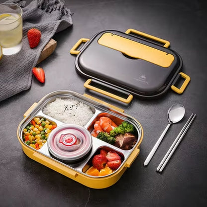 304 Stainless Steel Lunch Box for Adults Kids Snack Storage Portable Hermetic Breakfast Insulation Meal Container Microwavable