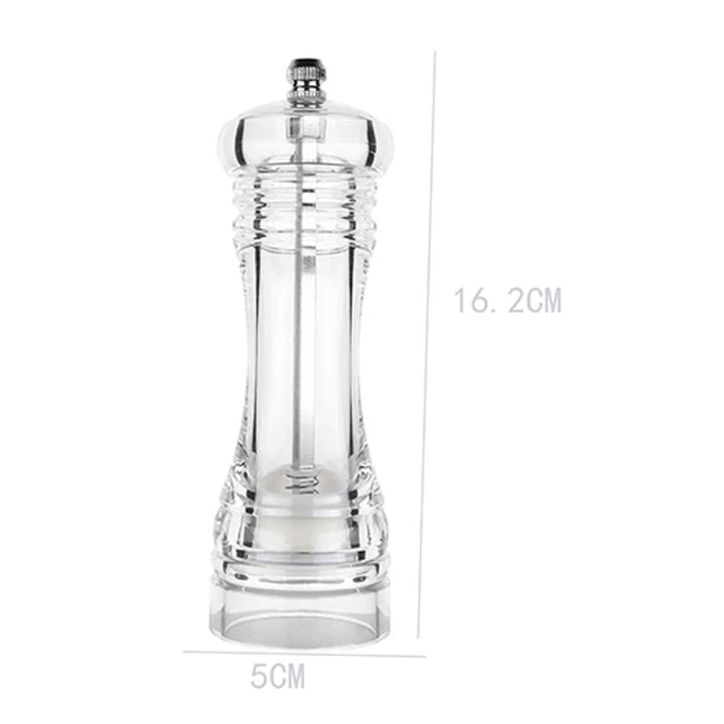 Acrylic Spice Pepper Mill Salt and Pepper Black Grinder with Strong Adjustable Ceramic Grinders Kitchen Cooking Tools Gadget Set