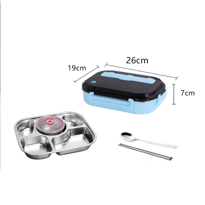 304 Stainless Steel Lunch Box for Adults Kids Snack Storage Portable Hermetic Breakfast Insulation Meal Container Microwavable