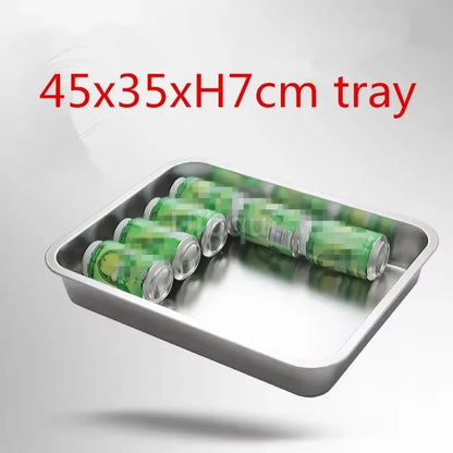304 Tray Stainless Steel Storage Trays Leak Plate Hole Mesh Strainer Colander Wash Vegetable Basin Drying Water Filter Basin Lid