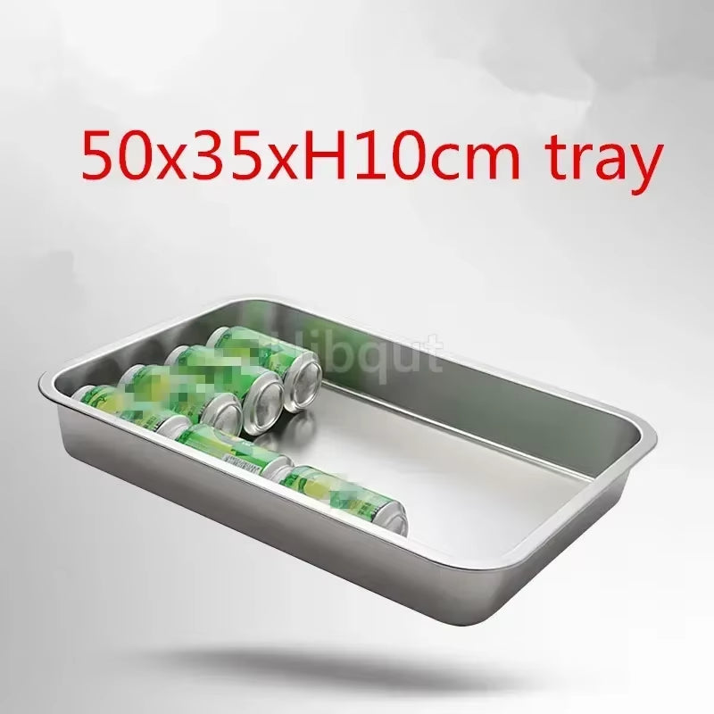 304 Tray Stainless Steel Storage Trays Leak Plate Hole Mesh Strainer Colander Wash Vegetable Basin Drying Water Filter Basin Lid