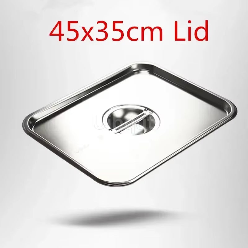 304 Tray Stainless Steel Storage Trays Leak Plate Hole Mesh Strainer Colander Wash Vegetable Basin Drying Water Filter Basin Lid