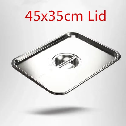 304 Tray Stainless Steel Storage Trays Leak Plate Hole Mesh Strainer Colander Wash Vegetable Basin Drying Water Filter Basin Lid