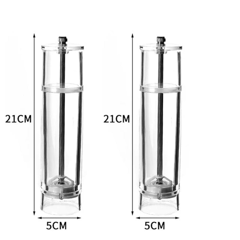 Acrylic Spice Pepper Mill Salt and Pepper Black Grinder with Strong Adjustable Ceramic Grinders Kitchen Cooking Tools Gadget Set