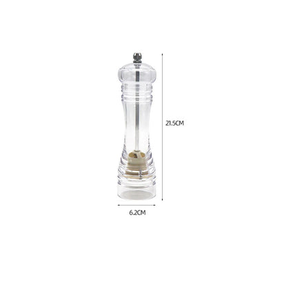 Acrylic Spice Pepper Mill Salt and Pepper Black Grinder with Strong Adjustable Ceramic Grinders Kitchen Cooking Tools Gadget Set