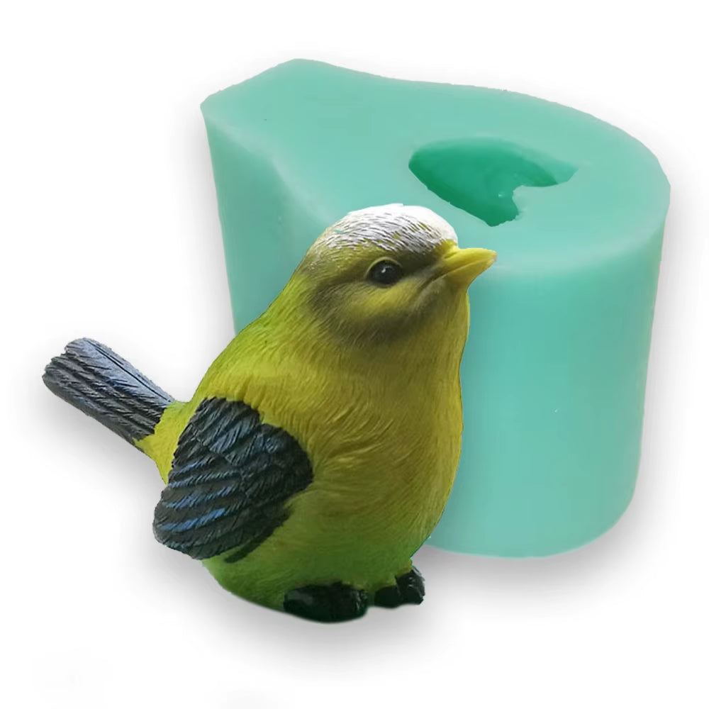 4 Style DIY Silicone Bird Molds Decoration 3D Simulation Cuckoo Gypsum Soap Form Salt Sculpture Sparrow Candle Mould