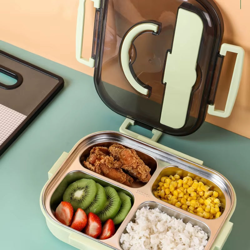 304 Stainless Steel Lunch Box for Adults Kids Snack Storage Portable Hermetic Breakfast Insulation Meal Container Microwavable