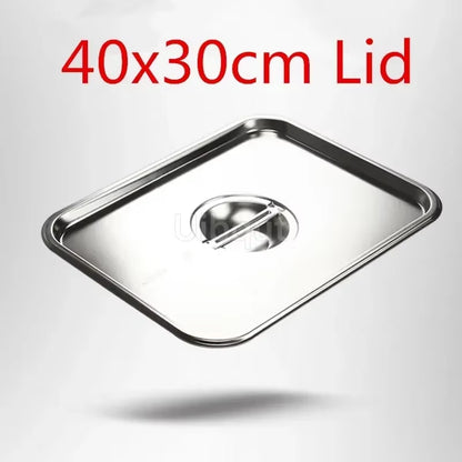 304 Tray Stainless Steel Storage Trays Leak Plate Hole Mesh Strainer Colander Wash Vegetable Basin Drying Water Filter Basin Lid
