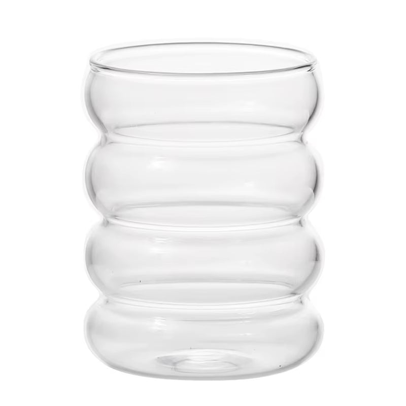350ML Ins Transparent Glass Cup Heat-Resistant Caterpillar Shape Drinking Glasses Coffee Mug Beer Juice Milk Cute Water Cup