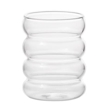 350ML Ins Transparent Glass Cup Heat-Resistant Caterpillar Shape Drinking Glasses Coffee Mug Beer Juice Milk Cute Water Cup