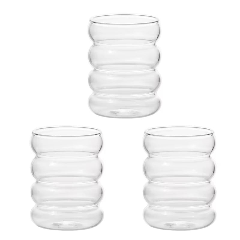 350ML Ins Transparent Glass Cup Heat-Resistant Caterpillar Shape Drinking Glasses Coffee Mug Beer Juice Milk Cute Water Cup