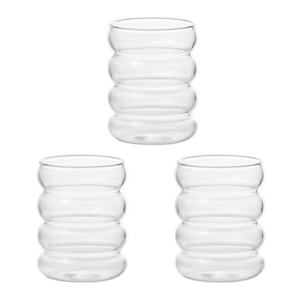 350ML Ins Transparent Glass Cup Heat-Resistant Caterpillar Shape Drinking Glasses Coffee Mug Beer Juice Milk Cute Water Cup