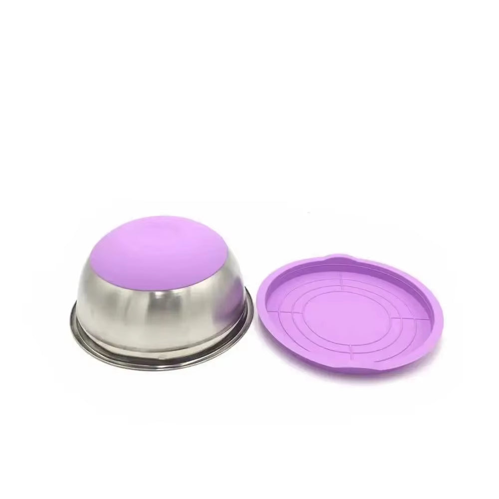 7 Colors Stainless Steel Mixing Bowl with Lid Home Kitchen Egg Mixer Salad Bowls Non-Slip Silicone Bottom Food Storage Bowl Set