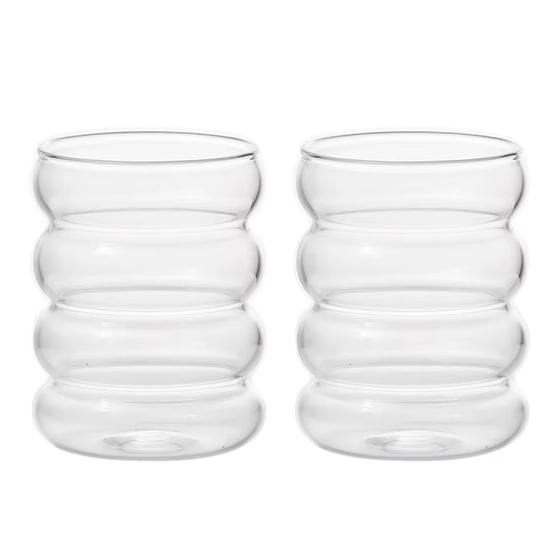 350ML Ins Transparent Glass Cup Heat-Resistant Caterpillar Shape Drinking Glasses Coffee Mug Beer Juice Milk Cute Water Cup