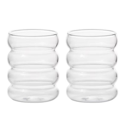 350ML Ins Transparent Glass Cup Heat-Resistant Caterpillar Shape Drinking Glasses Coffee Mug Beer Juice Milk Cute Water Cup