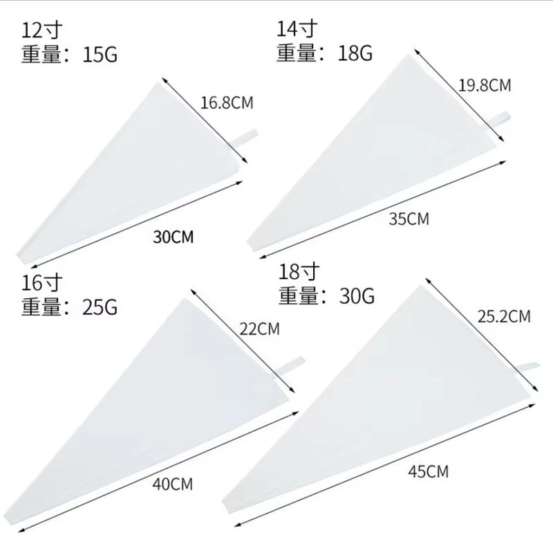 6 Sizes 100% Cotton Reusable Cream Pastry Icing Bag Baking Cooking Cake Tools Piping Bag Kitchen Accessories Eco-Friendly