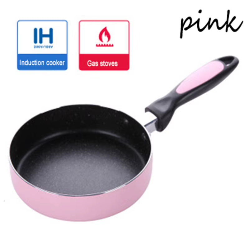 18-20Cm Pink Omelet Pan for Eggs Ham Pancake Maker Frying Pans Creative Non-Stick No Oil-Smoke Breakfast Grill Pan Cooking Pot
