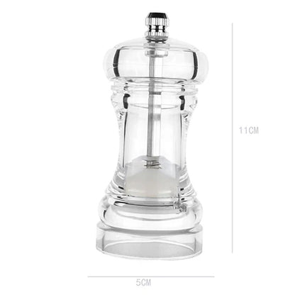 Acrylic Spice Pepper Mill Salt and Pepper Black Grinder with Strong Adjustable Ceramic Grinders Kitchen Cooking Tools Gadget Set