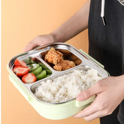 304 Stainless Steel Lunch Box for Adults Kids Snack Storage Portable Hermetic Breakfast Insulation Meal Container Microwavable