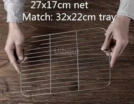 304 Tray Stainless Steel Storage Trays Leak Plate Hole Mesh Strainer Colander Wash Vegetable Basin Drying Water Filter Basin Lid